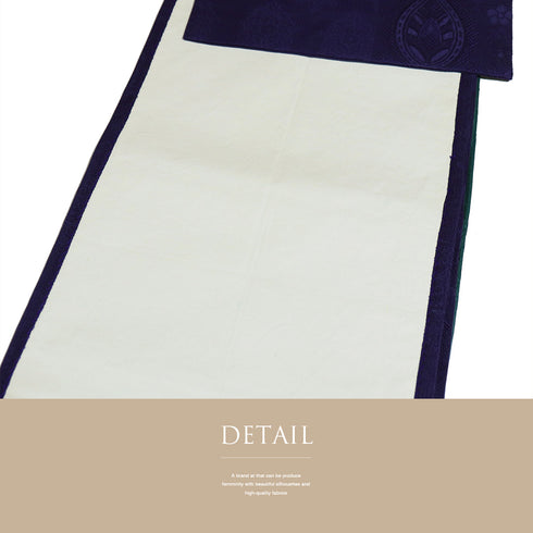 名古屋帯 リサイクル 帯丈388cm ポイント柄 開き仕立て 地紋 橘柄 パープル Lサイズ 正絹 Sランク お洒落