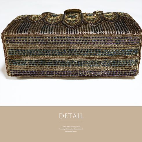 バッグ リサイクル ゴールド ビーズ Sランク アンティーク調