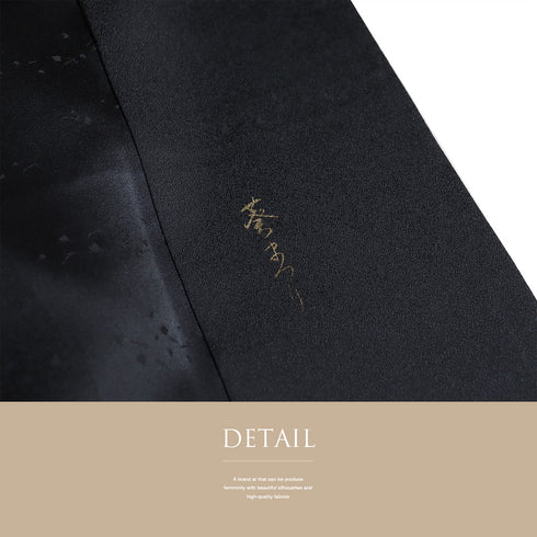 付下げ リサイクル 身丈165.5cm 裄65.8cm 袷 葵まつり柄 地紋 ネイビー LLサイズ お洒落 正絹 広衿 Sランク