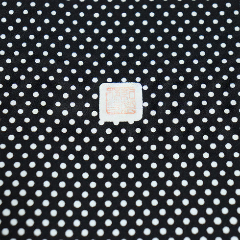 付下げ リサイクル 身丈164.7cm 裄68.4cm 袷 付け下げ小紋 水玉模様 ゆったりサイズ ブラック Lサイズ お洒落 カジュアル 正絹 広衿 Sランク