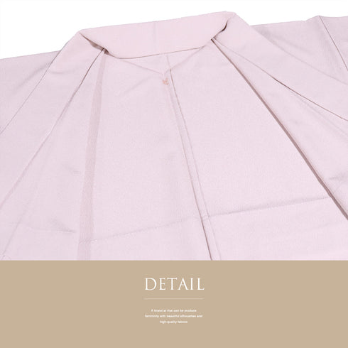 色無地 リサイクル 身丈163cm 裄64.2cm 単衣 長襦袢セット ピンク Lサイズ セミフォーマル お洒落 一つ紋 ポリエステル 洗える着物 バチ衿 Sランク