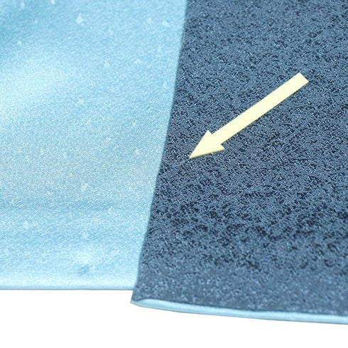 訪問着 リサイクル 身丈151cm 裄62.8cm 袷 小花柄 ブルー Sサイズ お洒落 正絹 広衿 Sランク