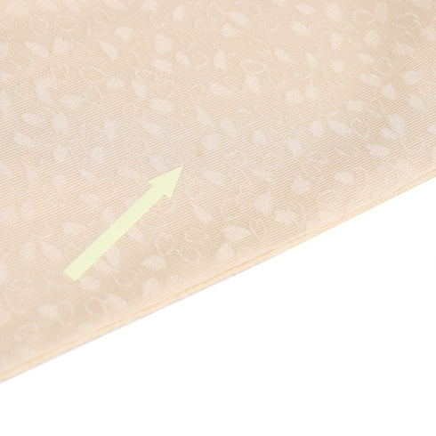 付下げ リサイクル 身丈166.5cm 裄66.8cm 袷 蔦柄 地紋 刺繍 ベージュ LLサイズ セミフォーマル お洒落 正絹 広衿 Aランク