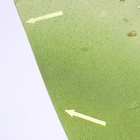 帯締め・帯揚げセット リサイクル お洒落 平組紐 グリーン 正絹 Sランク ぼかし 花びら