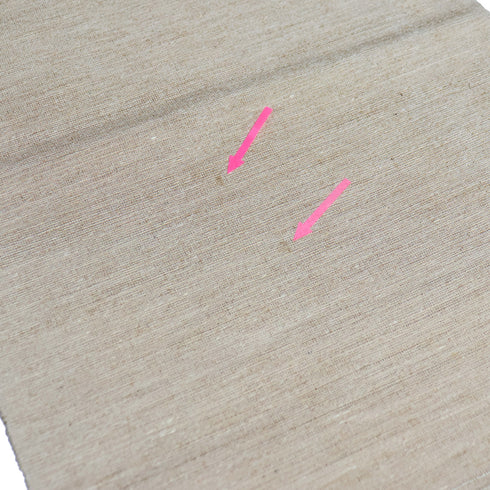 名古屋帯 リサイクル 帯丈367.5cm ポイント柄 刺し子 パッチワーク 麻の葉模様 菊柄 ベージュ Mサイズ 不明 Aランク お洒落 カジュアル