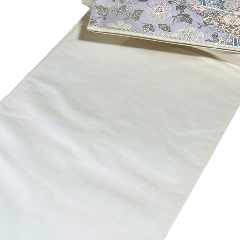 袋帯 リサイクル 帯丈426cm 六通 華紋に唐草柄 パールトーン加工 グレー Sサイズ 正絹 Sランク フォーマル お洒落
