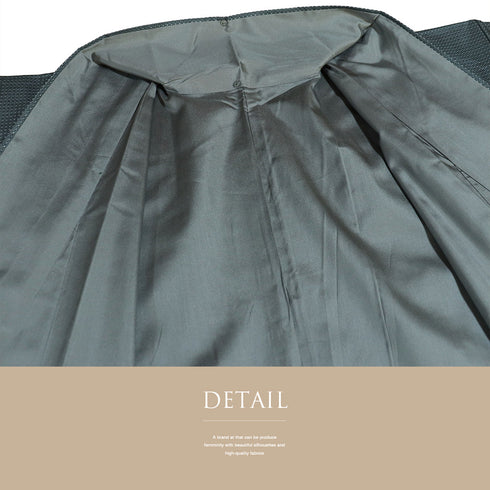 アンサンブル 紬 リサイクル 身丈161cm 裄65.8cm 羽織丈86cm 袷 絣柄 グレー Lサイズ カジュアル お洒落 正絹 広衿 Sランク