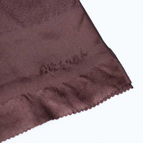 帯締め・帯揚げセット リサイクル お洒落 平組紐 ちりめん ブラウン 正絹 新品・未使用品 花柄 ぼかし