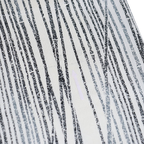 小紋 リサイクル 身丈157.2cm 裄65.6cm 袷 竹縞柄 ホワイト Mサイズ お洒落 カジュアル 正絹 広衿 Aランク