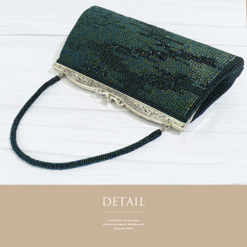 バッグ リサイクル グリーン ビーズ Aランク