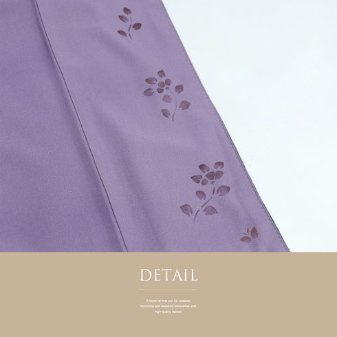 色無地 リサイクル 身丈165cm 裄68cm 袷 短冊寄柄 グレー Lサイズ セミフォーマル お洒落 一つ紋 正絹 広衿 地紋あり Aランク