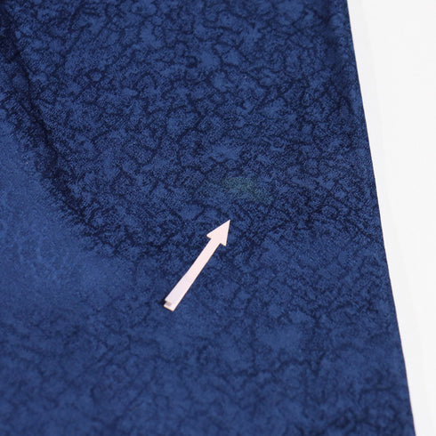 訪問着 リサイクル 身丈162.8cm 裄62.6cm 袷 金彩に双鳥と華文模様 ブルー Lサイズ セミフォーマル しつけ糸 正絹 広衿 Sランク