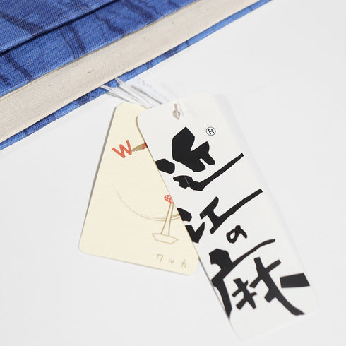 京袋帯 リサイクル 帯丈386cm ポイント柄 波に乗るペンギン柄 WAKKA 夏物 アイボリー Lサイズ 麻 新品・未使用品 お洒落 カジュアル