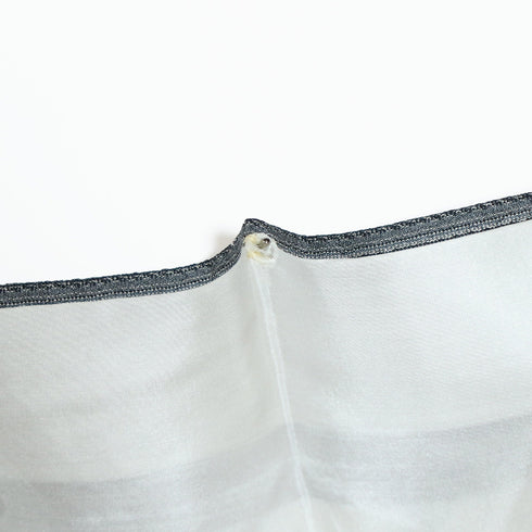 紬 リサイクル 身丈151.7cm 裄63.8cm 単衣 塩沢 後身頃居敷当て付き グレー Sサイズ お洒落 カジュアル 証紙 正絹 広衿 Aランク