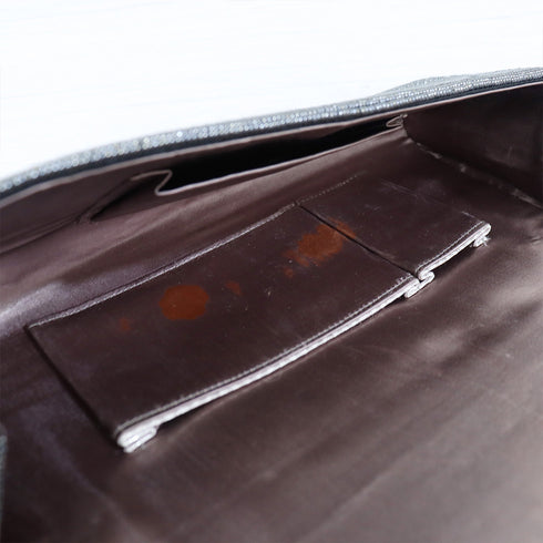 バッグ リサイクル グレー ビーズ Aランク 花柄