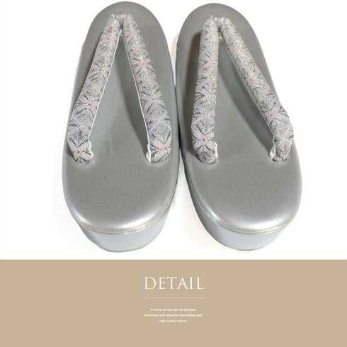 草履・バッグセット お洒落 ピンク 正絹 未使用品 有職菱 草履サイズ23.5㎝