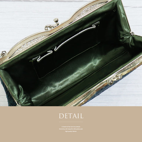 バッグ リサイクル グリーン ビーズ Aランク