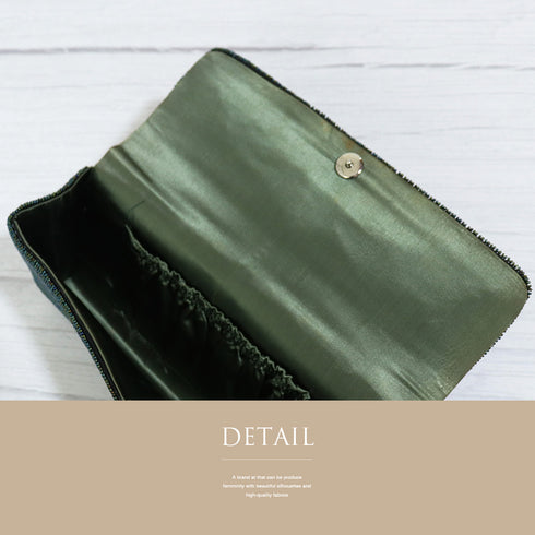 バッグ リサイクル ブラック ビーズ Aランク 花柄