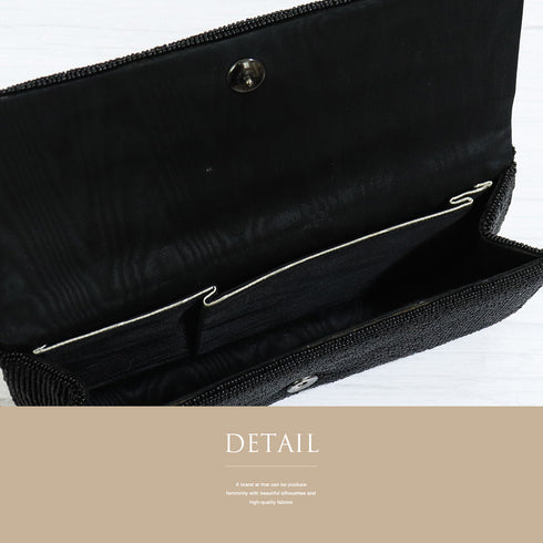 バッグ リサイクル ブラック ビーズ Sランク 花柄 菊柄