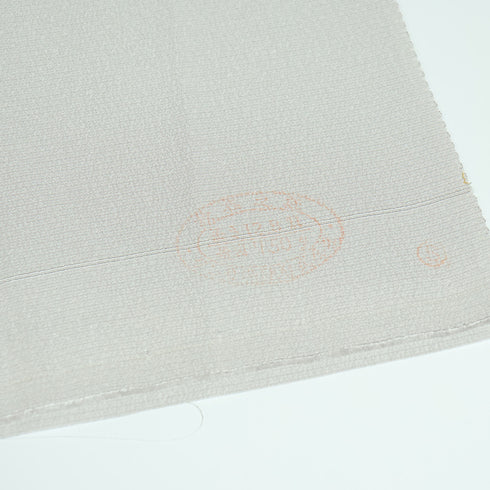 訪問着 リサイクル 身丈158.5cm 裄65.4cm 袷 風景に御所車柄 刺繍 パールトーン加工 グレー Mサイズ セミフォーマル お洒落 正絹 広衿 Bランク