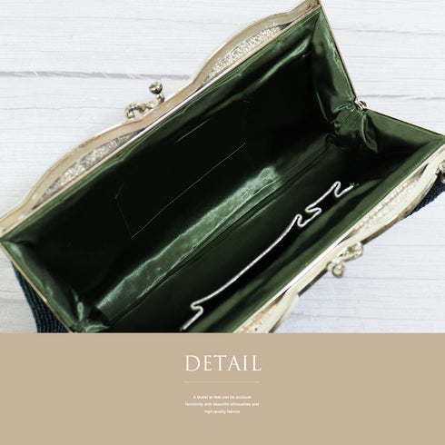 バッグ リサイクル グリーン ビーズ Aランク