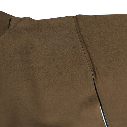 訪問着 リサイクル 身丈169.5cm 裄66.4cm 袷 打出の小槌や小花柄 刺繍 ブラウン LLサイズ お洒落 正絹 広衿 Aランク