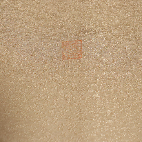 色無地 リサイクル 身丈157cm 裄64.4cm 袷 ブラウン Mサイズ セミフォーマル 落款 証紙 一つ紋 しつけ糸 正絹 広衿 地紋あり Sランク