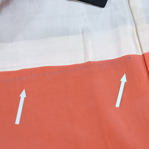 小紋 リサイクル 身丈154.5cm 裄63.6cm 袷 アンティーク お召 花柄 地紋 ネイビー Sサイズ お洒落 カジュアル 正絹 広衿 Aランク