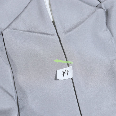 色留袖 リサイクル 身丈162cm 裄66cm 袷 グレー Lサイズ 三つ紋 正絹 広衿 Sランク