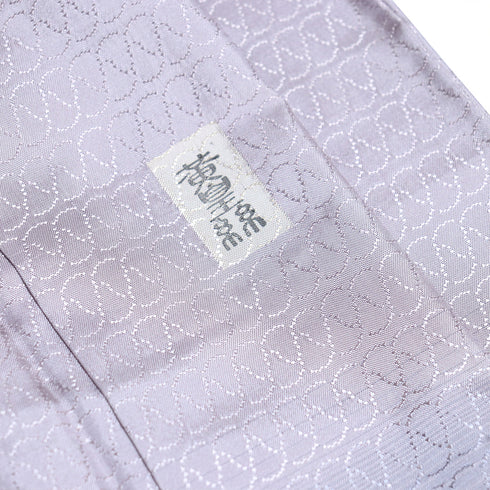 付下げ リサイクル 身丈152.5cm 裄61.6cm 袷 紬 雪輪柄 地紋 じゅらく パールトーン パープル Sサイズ お洒落 正絹 広衿 Sランク