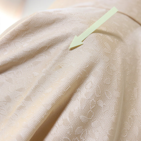 付下げ リサイクル 身丈166.5cm 裄66.8cm 袷 蔦柄 地紋 刺繍 ベージュ LLサイズ セミフォーマル お洒落 正絹 広衿 Aランク