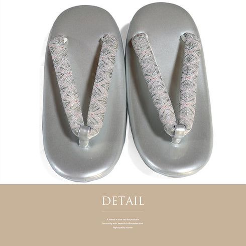 草履・バッグセット お洒落 ピンク 正絹 未使用品 有職菱 草履サイズ23.5㎝