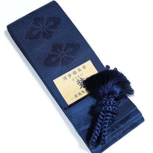 アンサンブル 男物 リサイクル 身丈150.2cm 裄68cm 羽織丈100cm 袷 大島 ネイビー Lサイズ お洒落 カジュアル しつけ糸 正絹 棒衿 Sランク