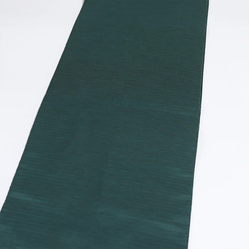 袋帯 リサイクル 帯丈450cm ポイント柄 菱に鶴柄 相良刺繍 グリーン Lサイズ 正絹 Aランク お洒落
