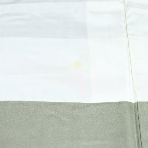 色留袖 リサイクル 身丈158.7cm 裄64cm 袷 彩天目織 オリエンタル花柄 グリーン Mサイズ 一つ紋 正絹 広衿 Aランク