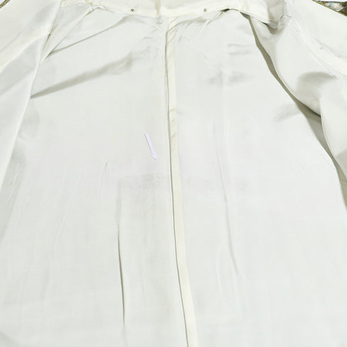 訪問着 リサイクル 身丈154.8cm 裄63.6cm 袷 辻ヶ花文様 箔 後絞り加工 グリーン Sサイズ お洒落 正絹 広衿 Sランク