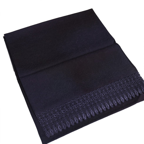 訪問着 リサイクル 身丈158cm 裄64.8cm 袷 ショール付き 銀花仙 斜めぼかし柄 パープル Mサイズ お洒落 しつけ糸 正絹 広衿 Sランク