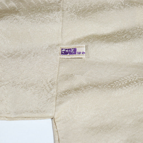 訪問着 リサイクル 身丈165cm 裄72cm 袷 地紋 ブラウン Lサイズ お洒落 セミフォーマル 落款 一つ紋 正絹 広衿 Sランク