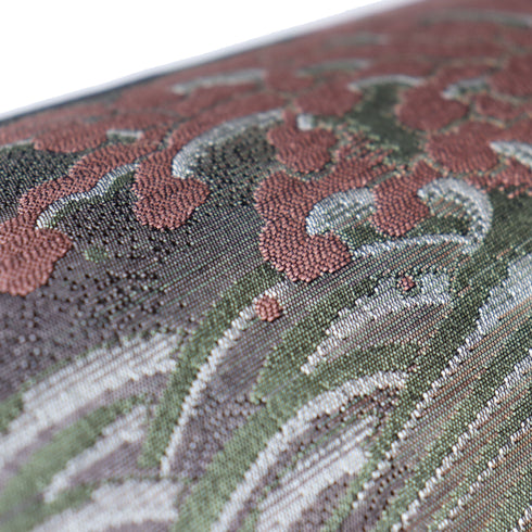 名古屋帯 リサイクル 帯丈370cm 六通 波頭柄 グレー Mサイズ 正絹 新品・未使用品 お洒落