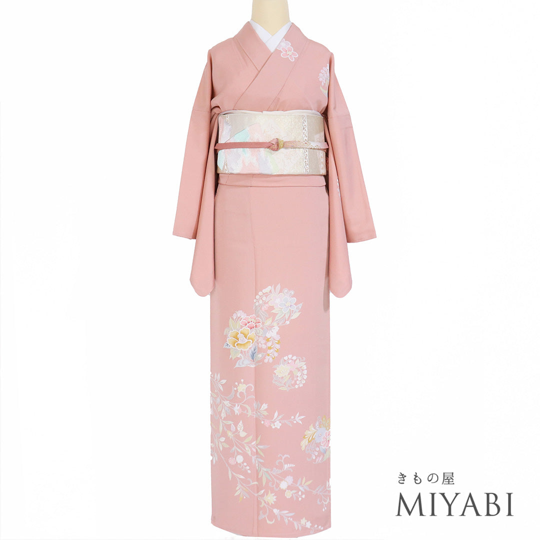 厳選●最高級品●美品●附下げ訪問着●地紋も素敵な反物●刺繍●友禅●絞り●12m 訪問着・付下げ – きもの屋 MIYABI.net