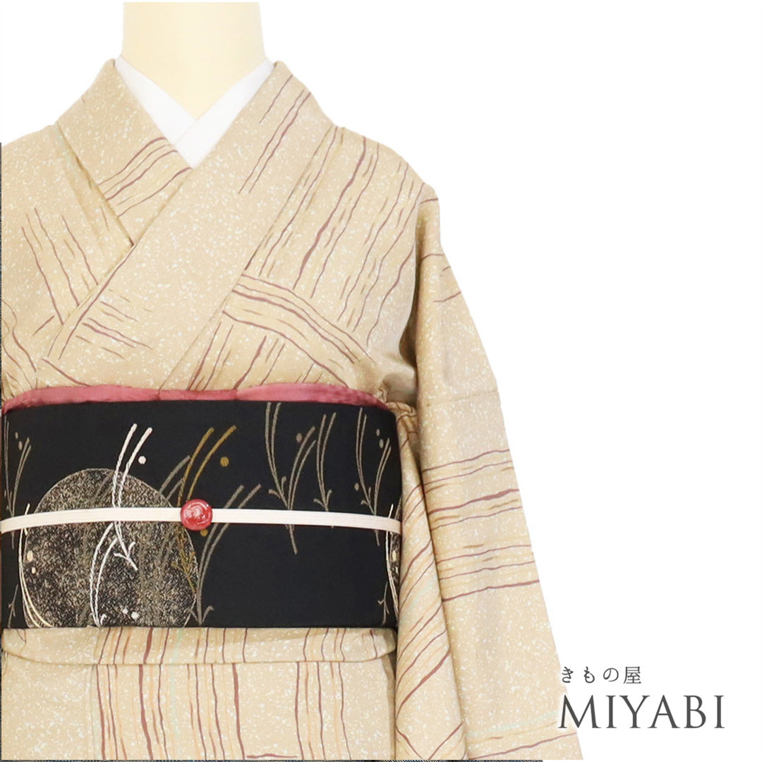 単衣　紬　ぼかし　ブラウン ブラウン – きもの屋 MIYABI.net