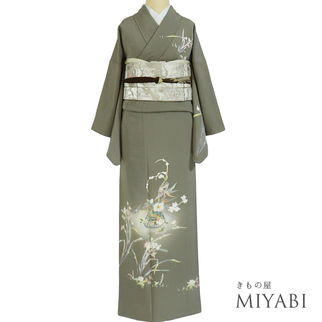 BY★1828★ 色留袖 袷 正絹 ライトグレー 落款入り 唐風の柄 グレー – きもの屋 MIYABI.net