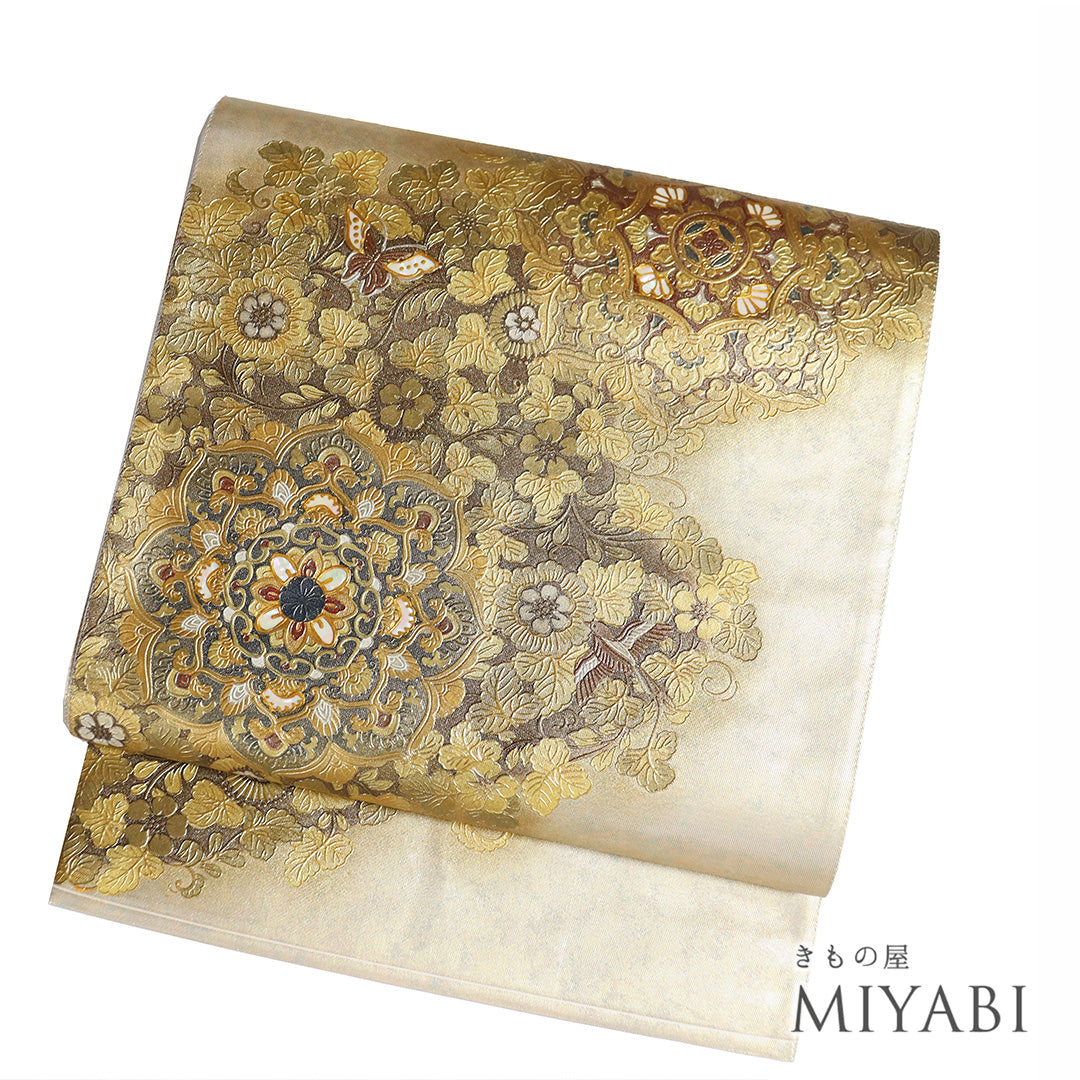 おしゃれ結び帯 ベージュゴールド ゴールド – きもの屋 MIYABI.net