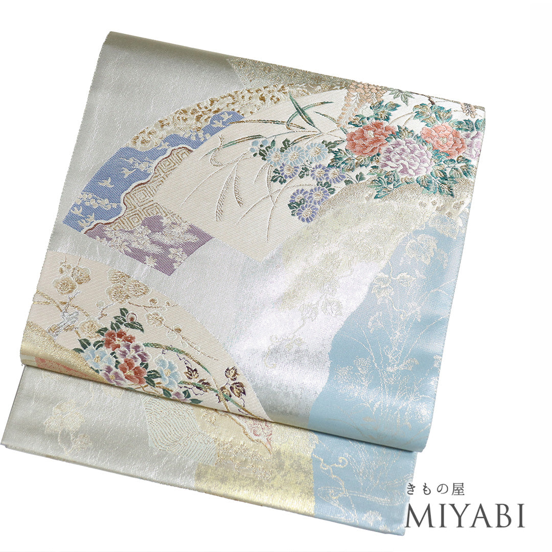 袋帯 二代目 川村久太郎 夏 単衣 新品未使用 未仕立て 全通柄 正絹（単 