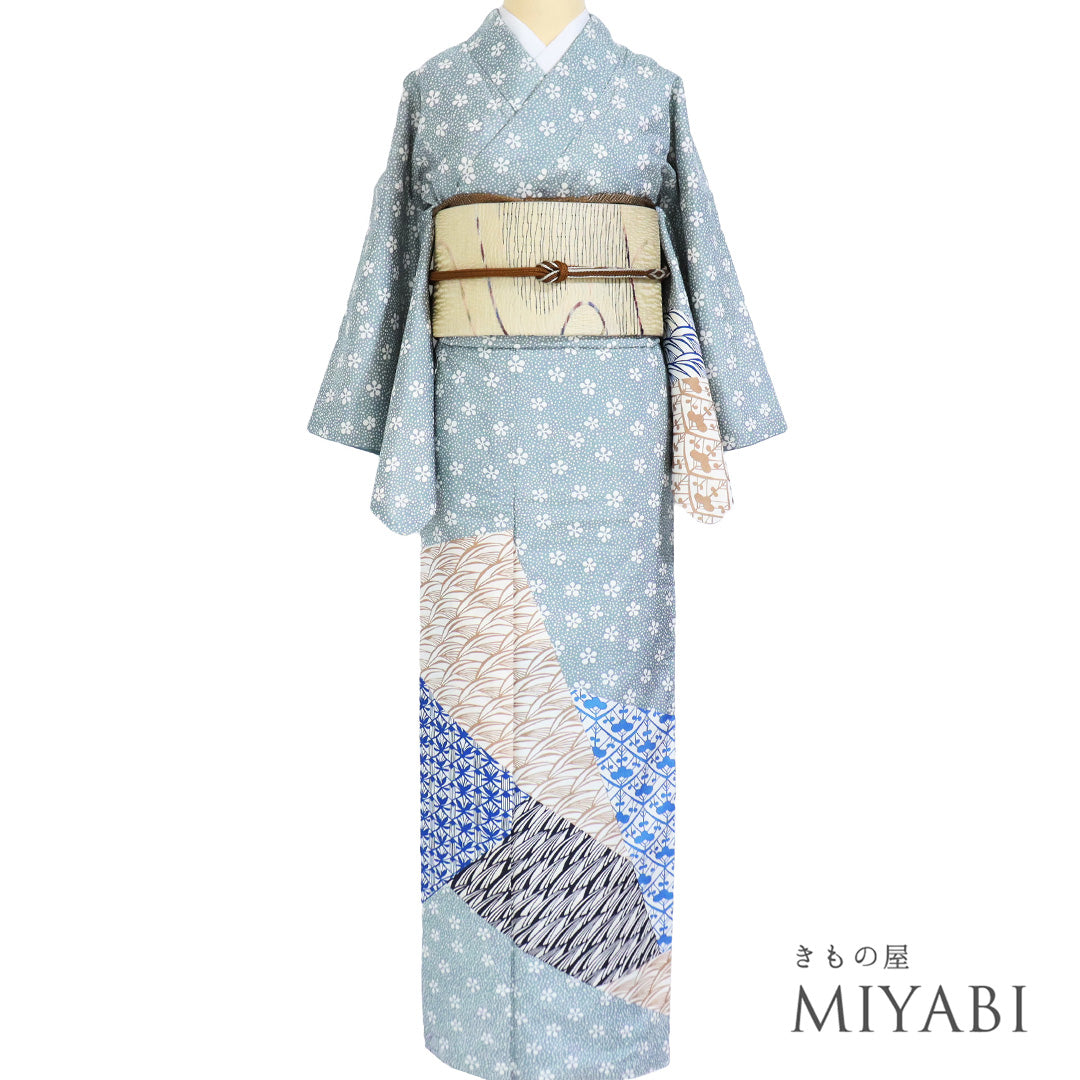 ◆衣紋屋◆9545 ♪夏着物 紗 縞地紋 正絹 黒 身丈159/裄64cm ☆粋に装う☆ おでかけ・趣味の着物 \u2013 きもの屋