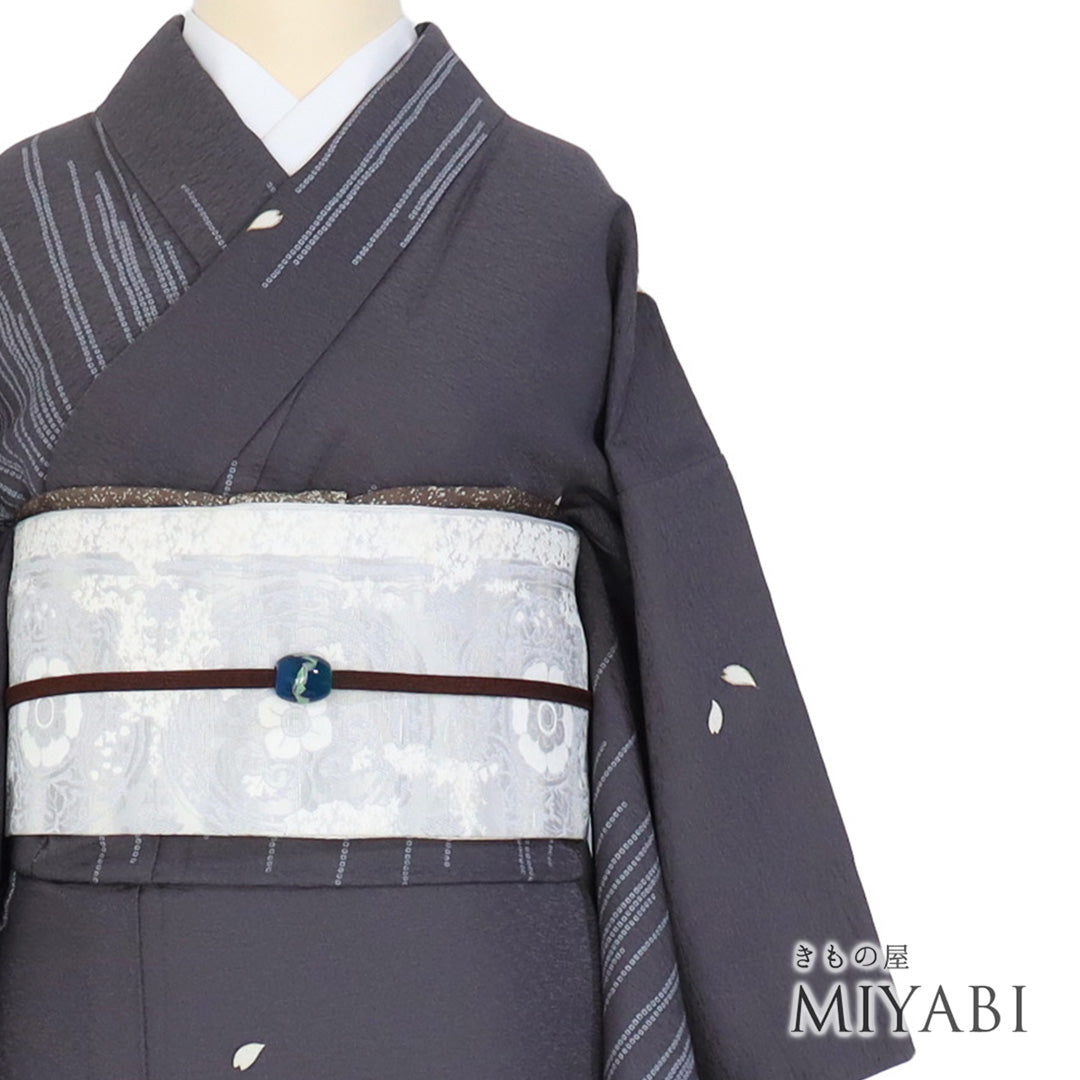 平和屋着物▽小紋　単衣　絣文様　洗える着物　DABE1403op 平和屋着物▽上質な小紋 単衣 型染 流水花文 正絹 逸品 DABE1473opの