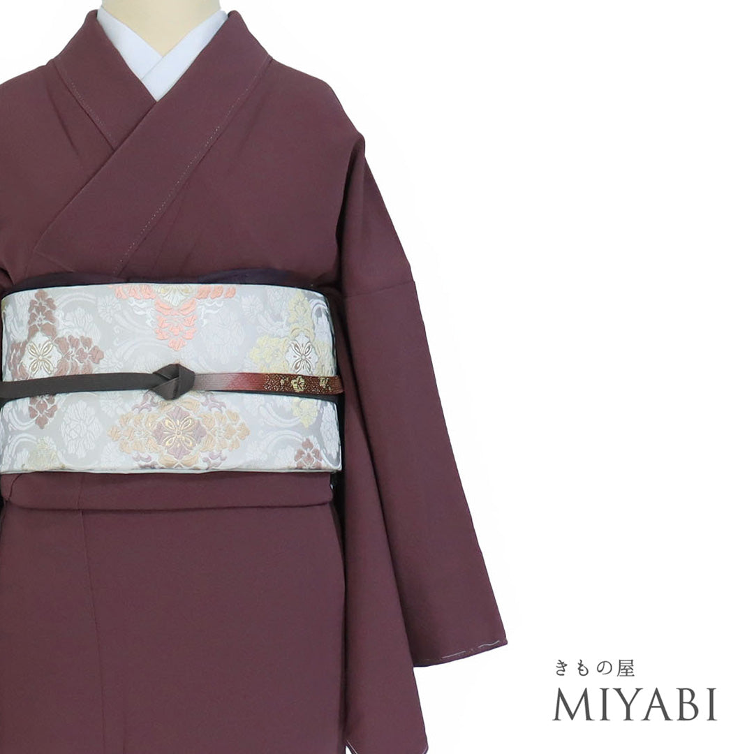 【未使用・美品】ベージュ色の無地　あわせ　帯セット☆ 楽天市場】色無地 着物セットの通販